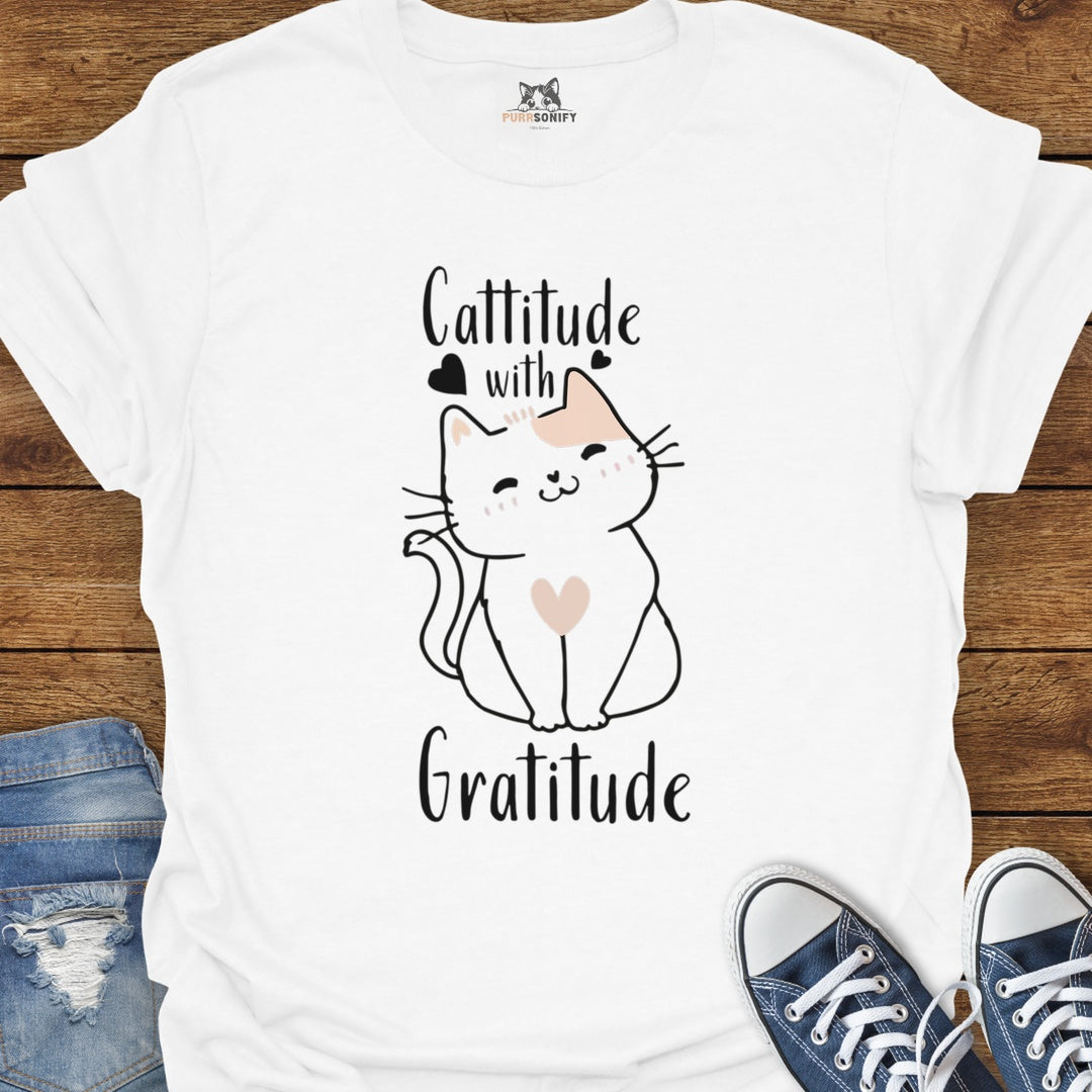 Cattitude with Gratitude T-Shirt