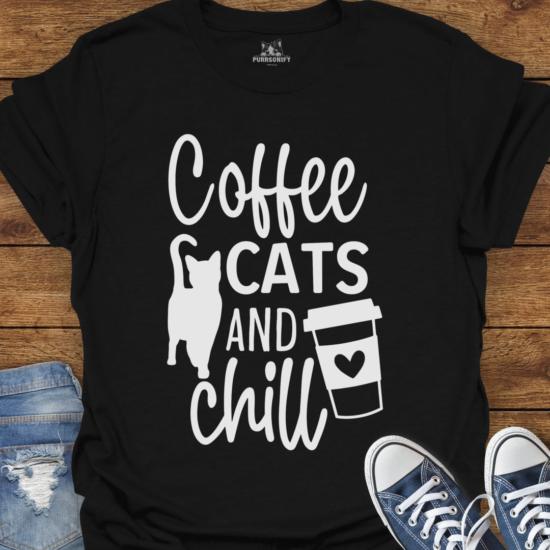 Coffee, Cats, and Chill T-Shirt