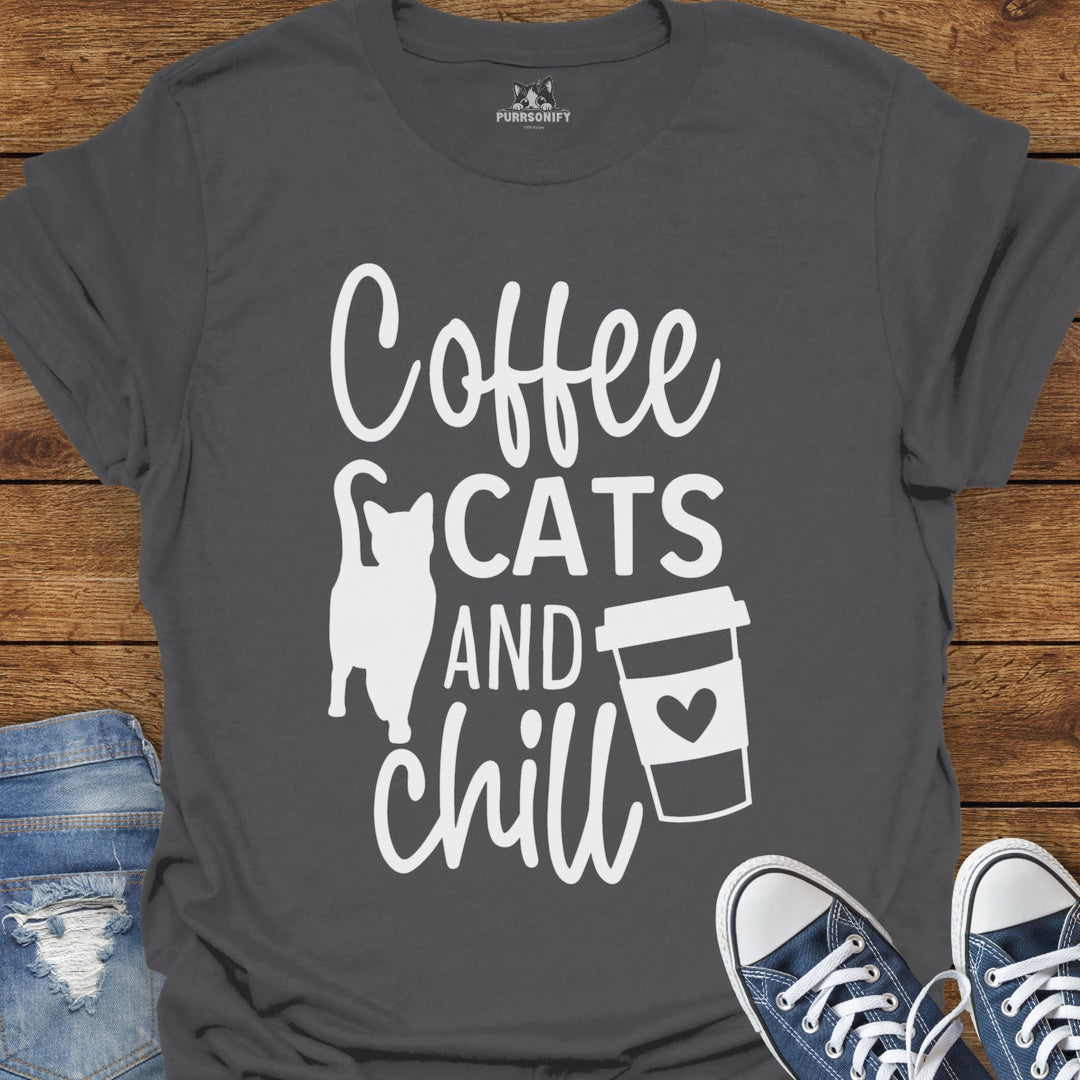 Coffee, Cats, and Chill T-Shirt