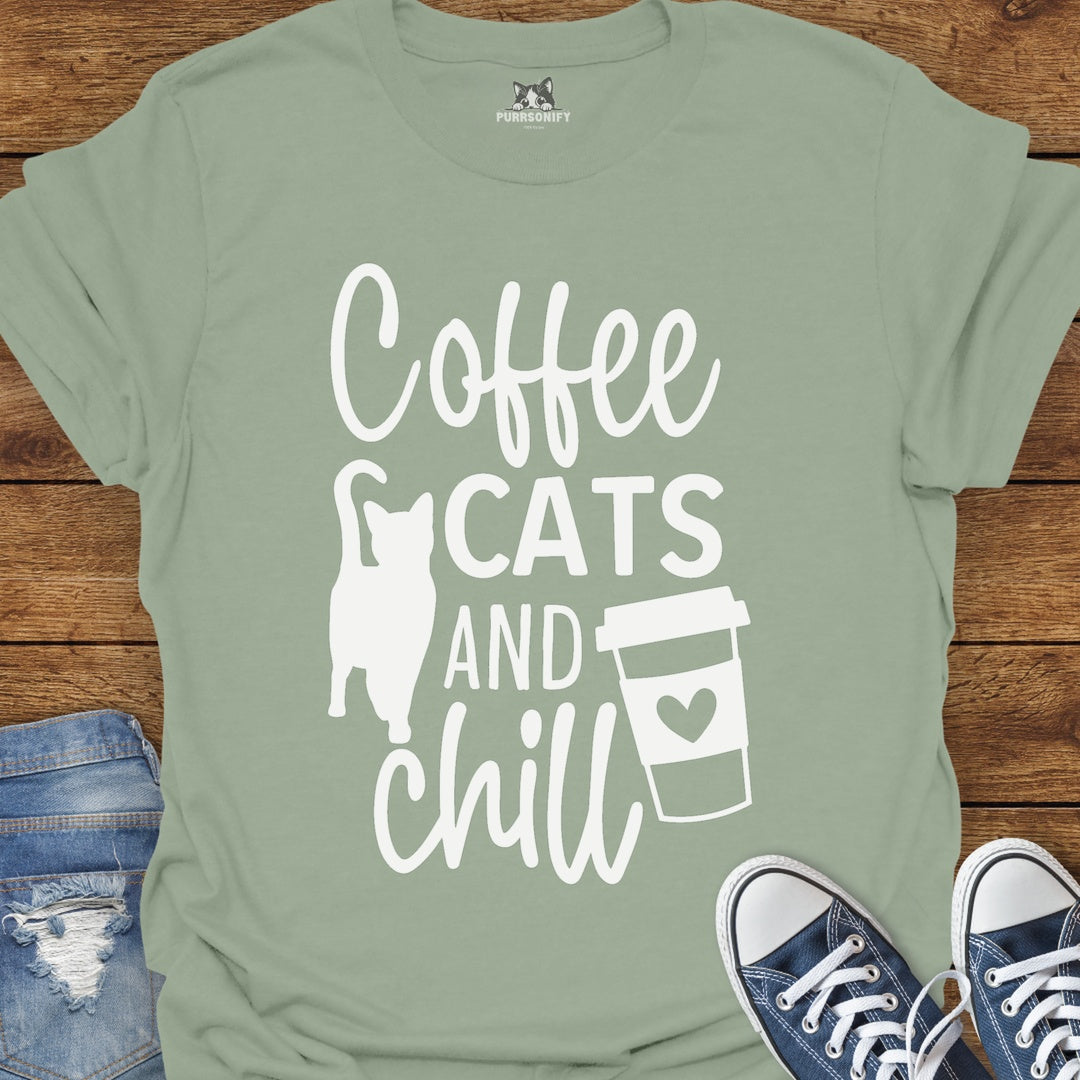 Coffee, Cats, and Chill T-Shirt