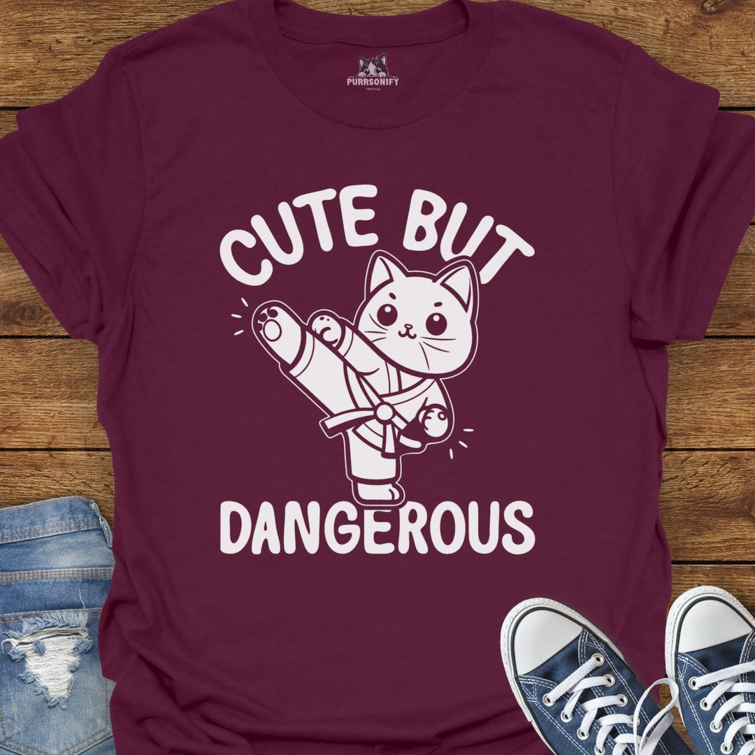 Cute But Dangerous Cat T-Shirt
