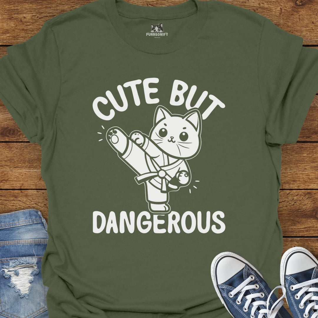 Cute But Dangerous Cat T-Shirt