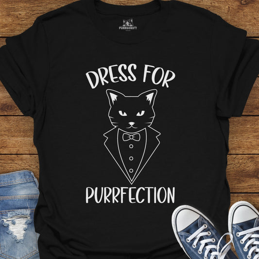 Dress for Purrfection Cat T-Shirt