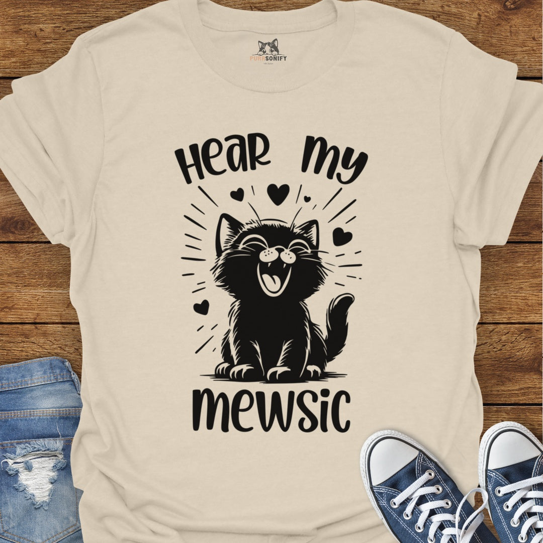 Hear my Mewsic Cat T-Shirt