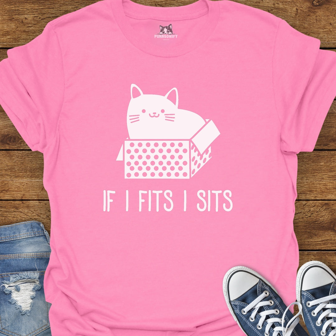 If I Fits I Sits Cat T-Shirt