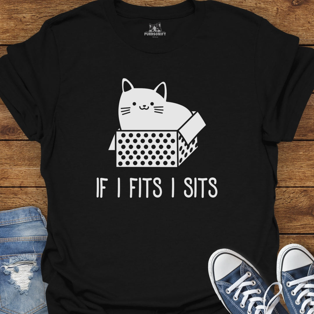 If I Fits I Sits Cat T-Shirt