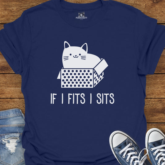 If I Fits I Sits Cat T-Shirt
