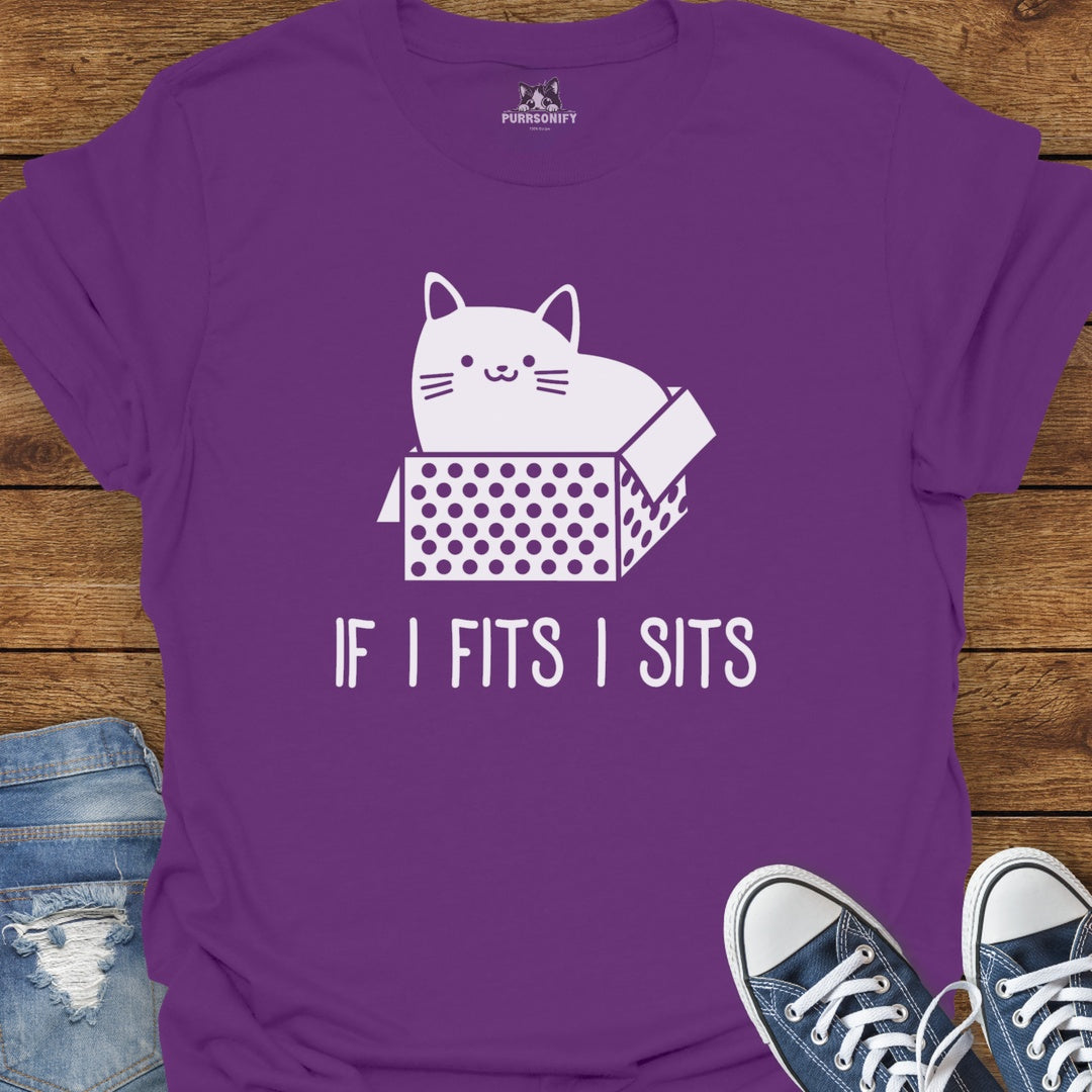 If I Fits I Sits Cat T-Shirt