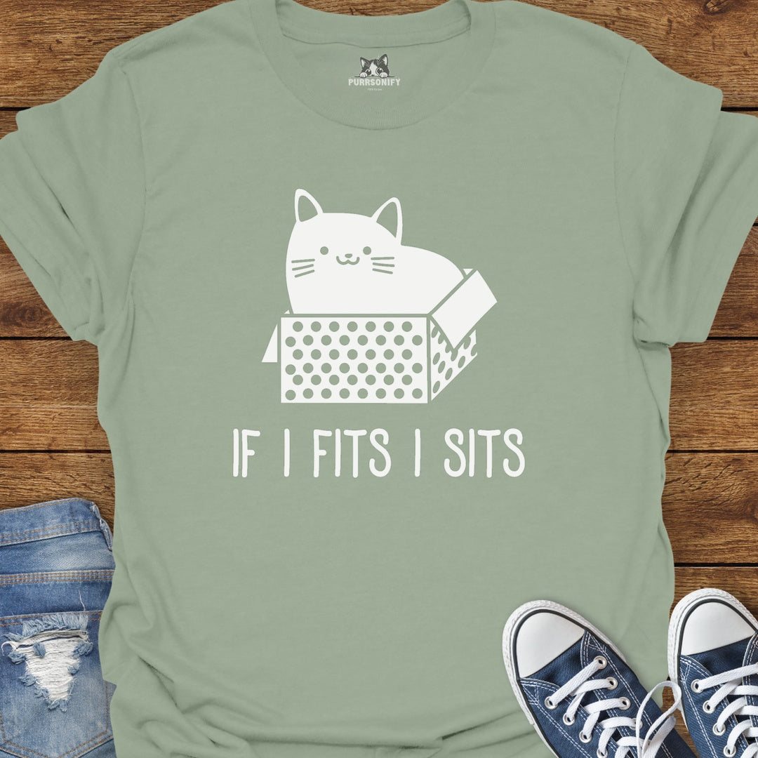 If I Fits I Sits Cat T-Shirt