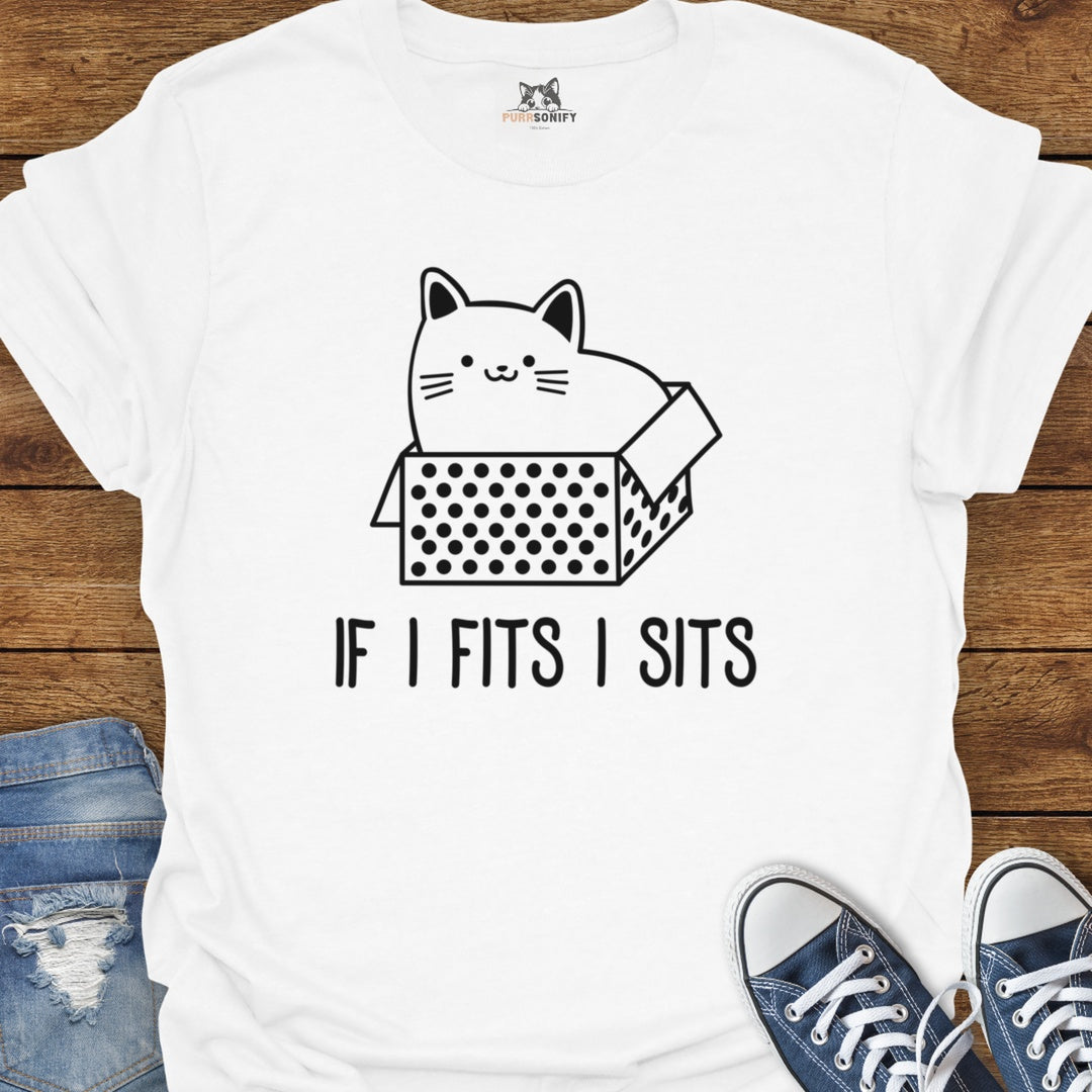 If I Fits I Sits Cat T-Shirt