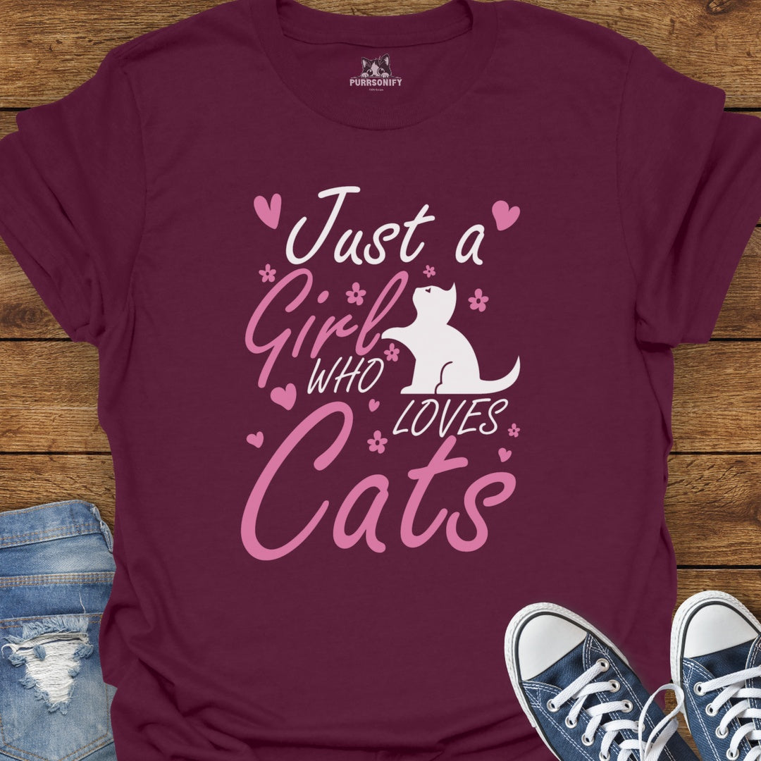 Just a Girl Who Loves Cats T-Shirt