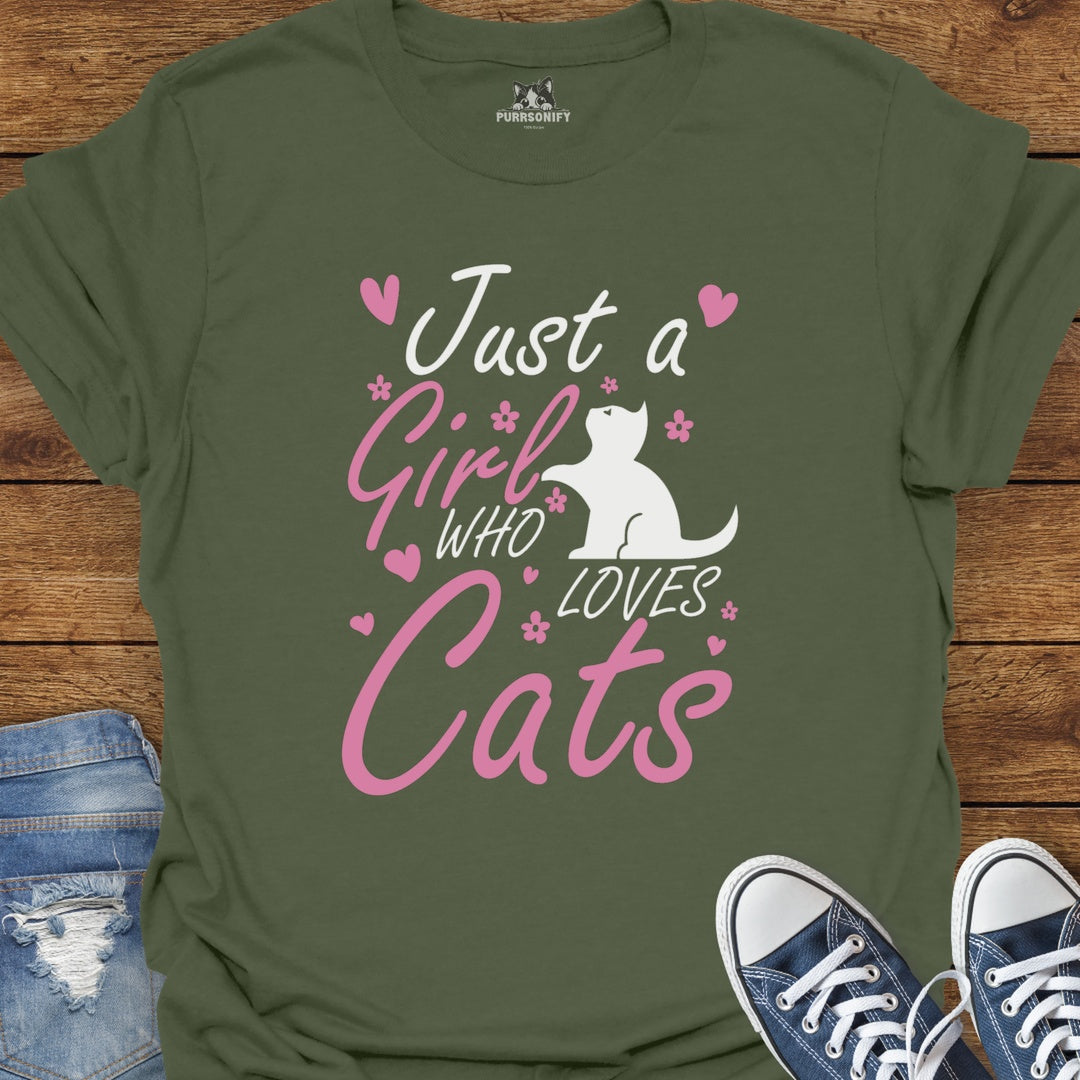 Just a Girl Who Loves Cats T-Shirt