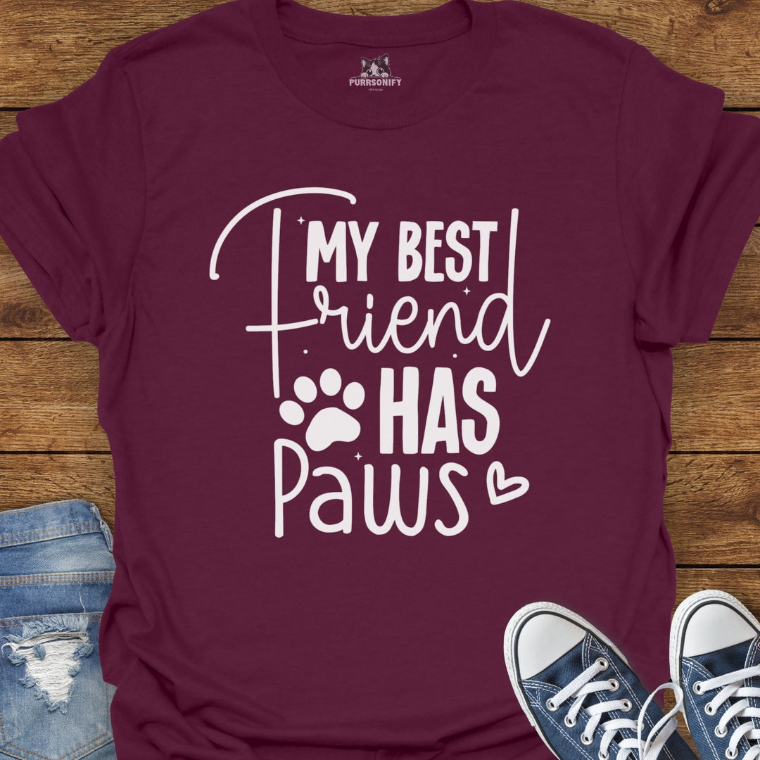 My Best Friend Has Paws Cat T-Shirt