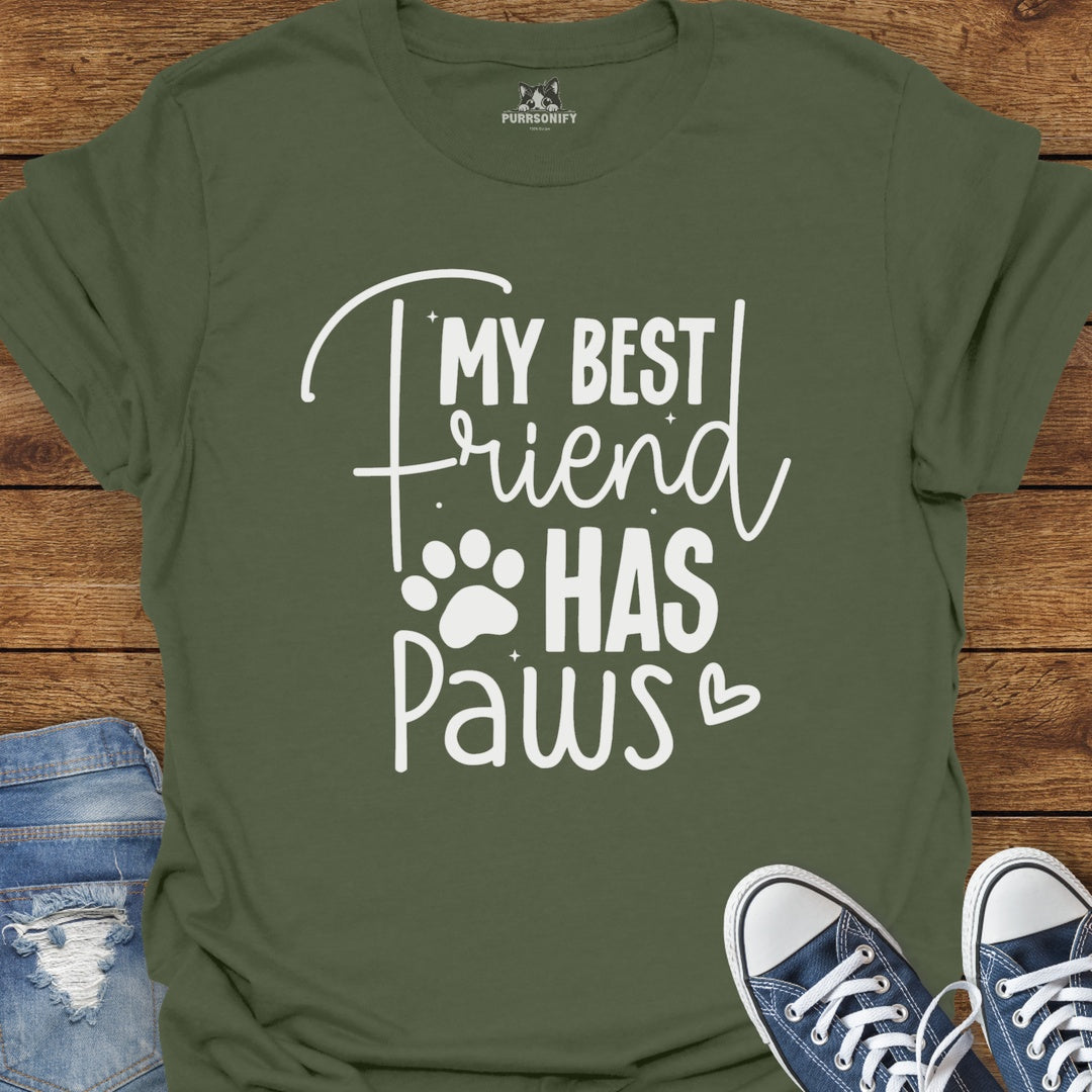 My Best Friend Has Paws Cat T-Shirt