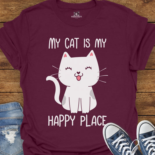My Cat is my Happy Place T-Shirt