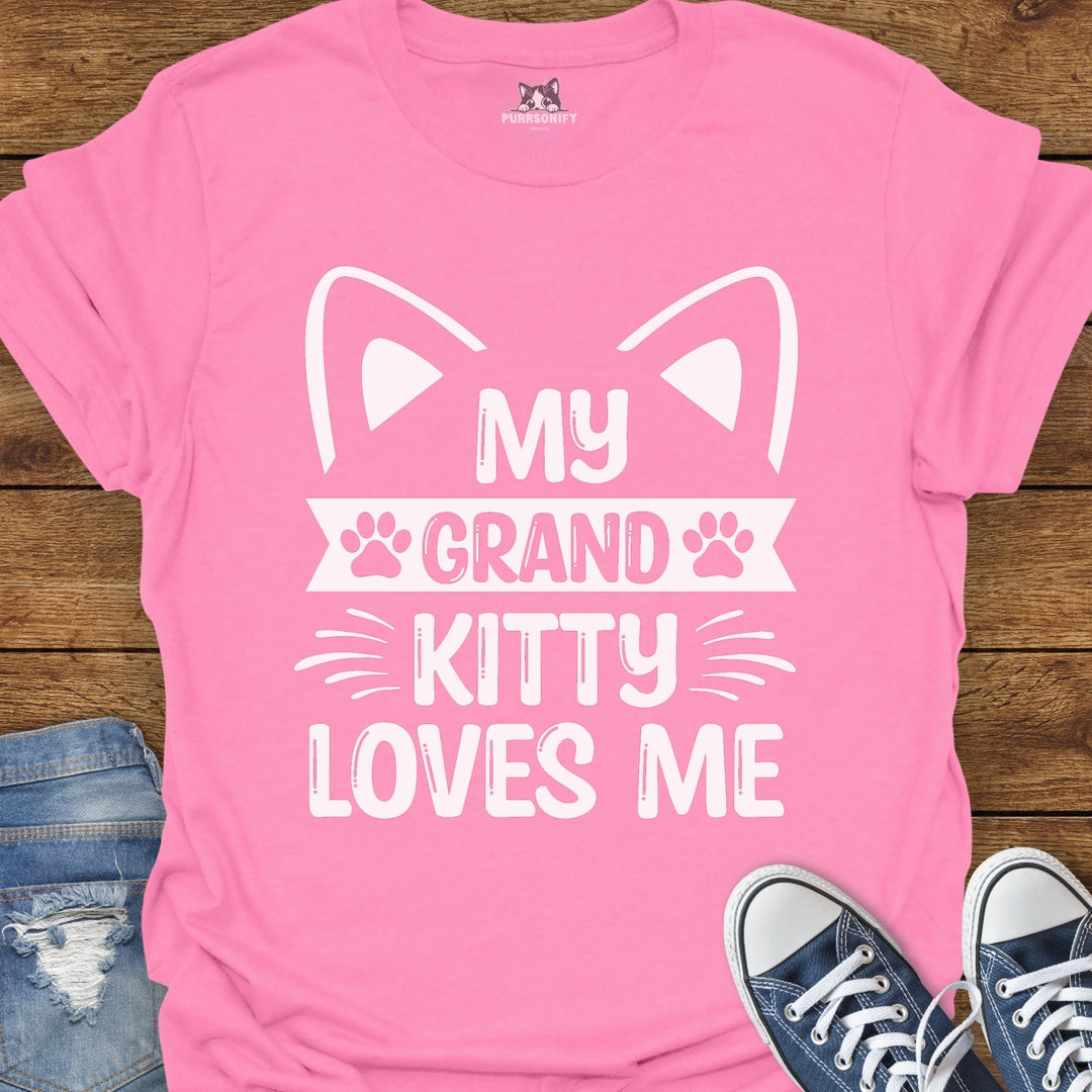 My Grand Kitty Loves Me Cat T-Shirt