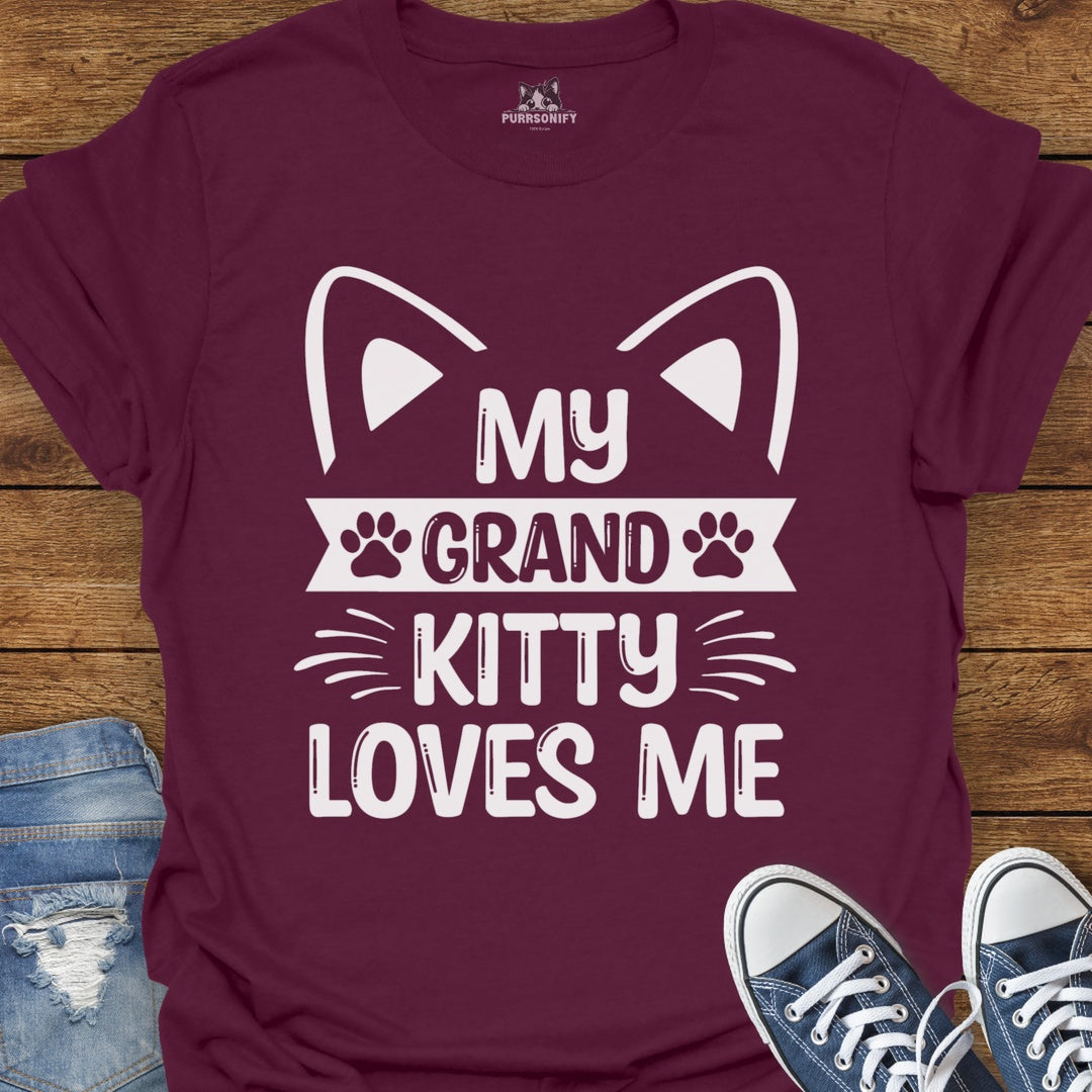 My Grand Kitty Loves Me Cat T-Shirt
