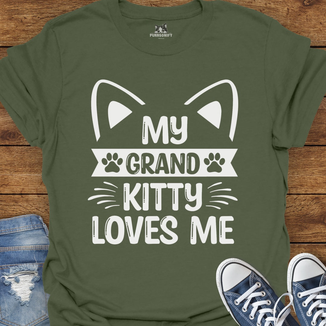 My Grand Kitty Loves Me Cat T-Shirt