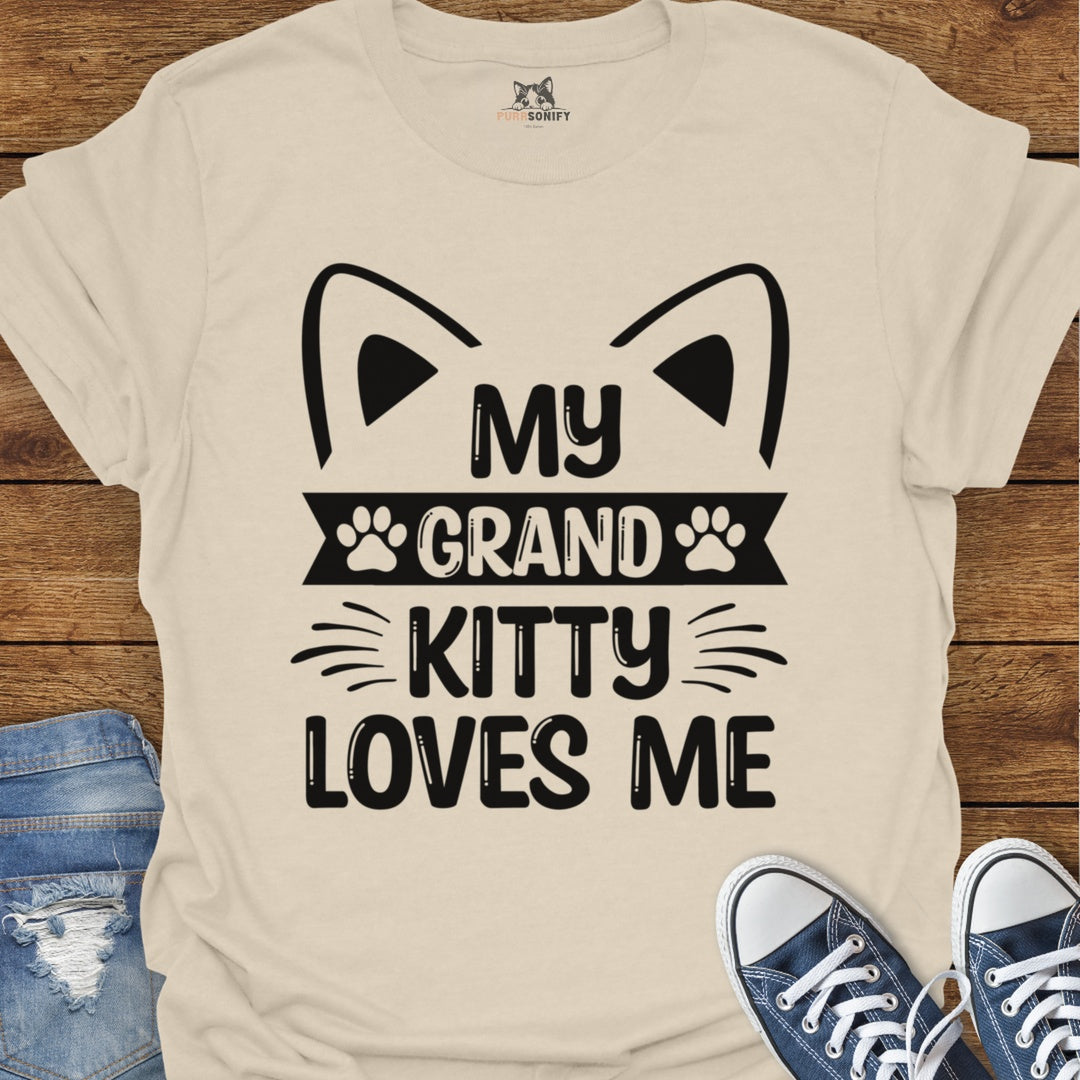 My Grand Kitty Loves Me Cat T-Shirt