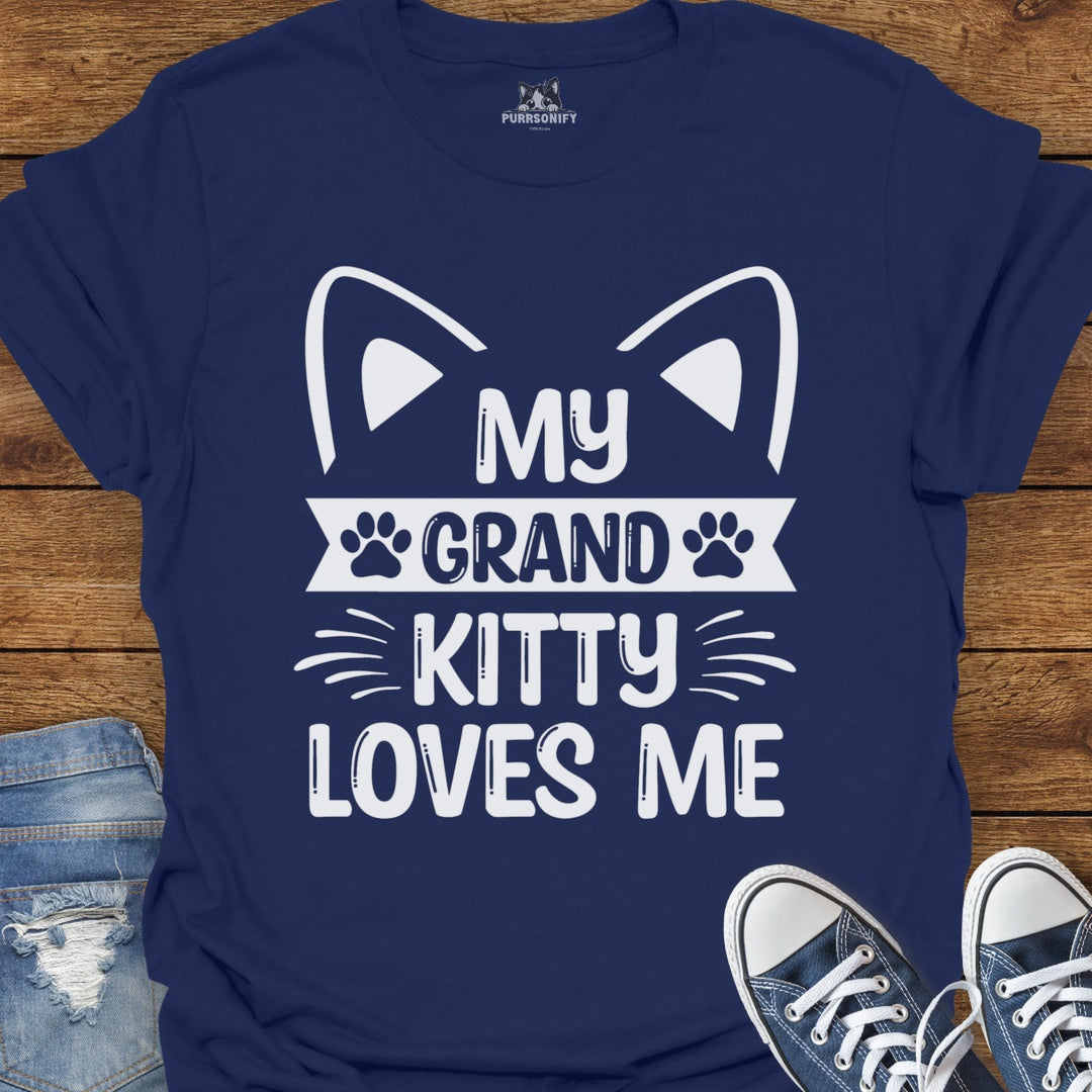 My Grand Kitty Loves Me Cat T-Shirt
