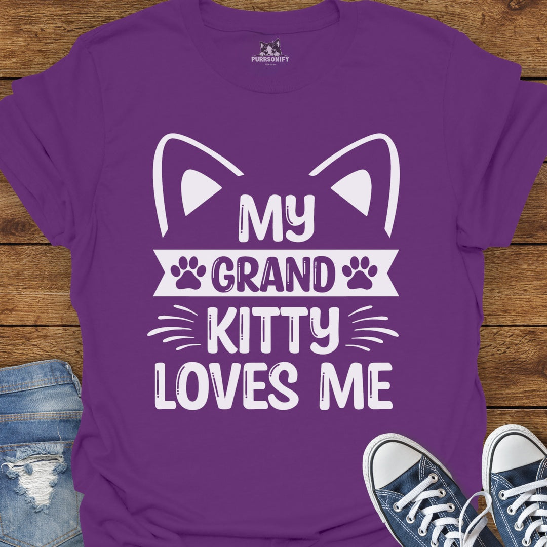 My Grand Kitty Loves Me Cat T-Shirt