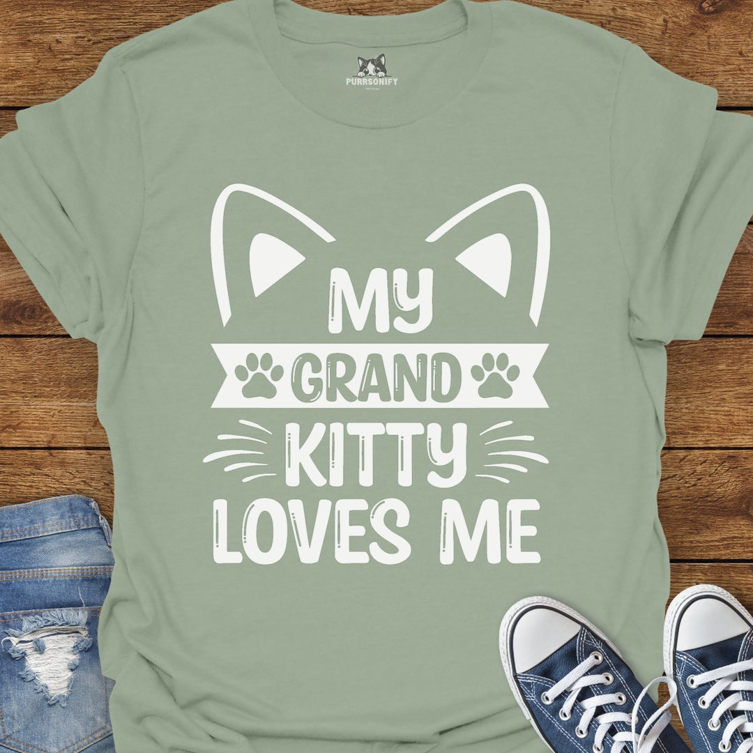 My Grand Kitty Loves Me Cat T-Shirt