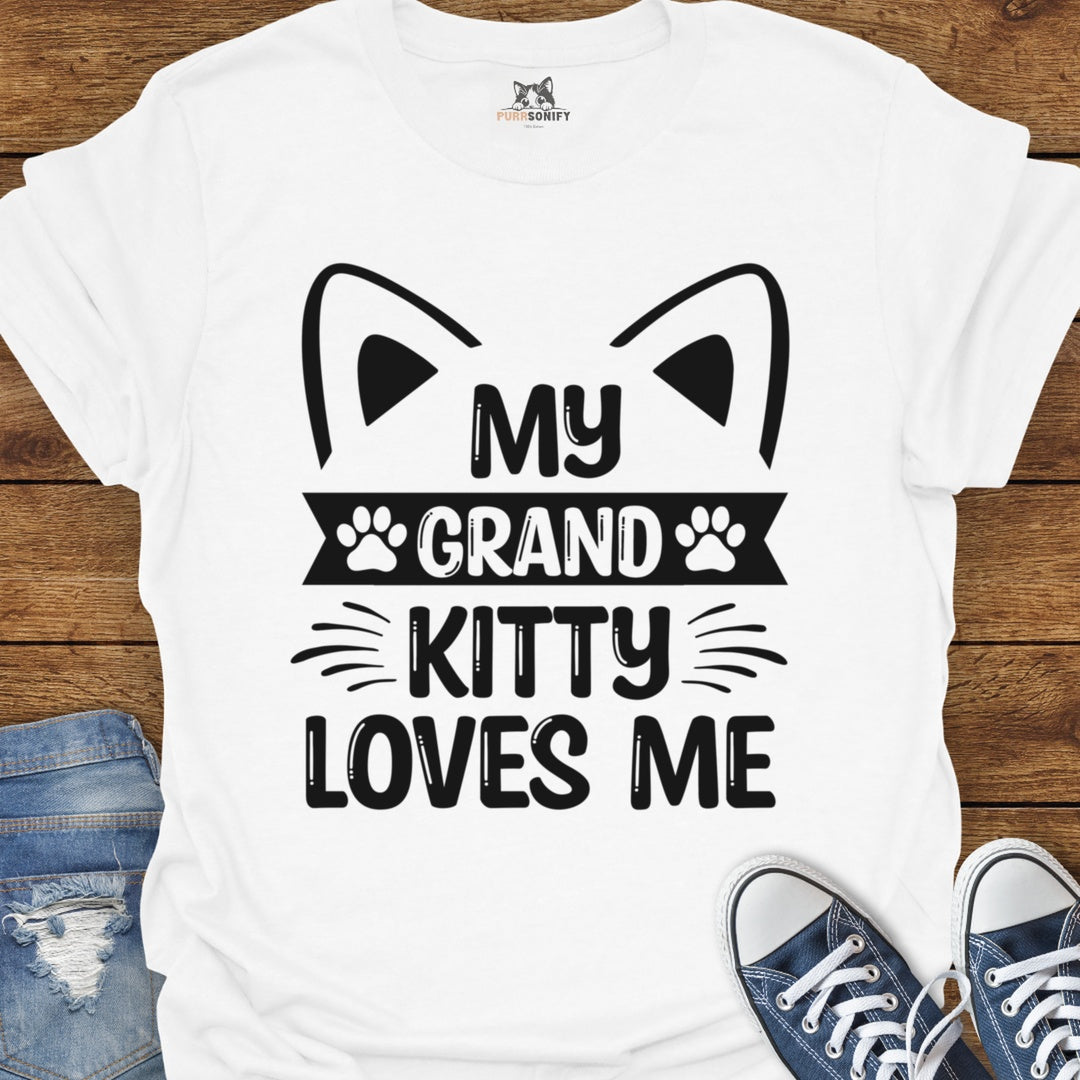 My Grand Kitty Loves Me Cat T-Shirt