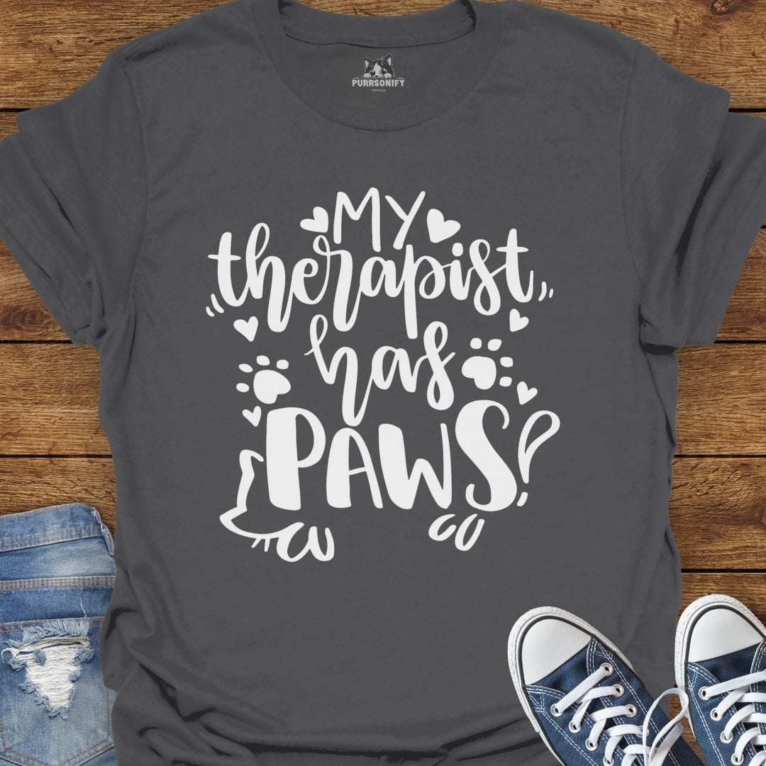 My Therapist Has Paws Cat T-Shirt