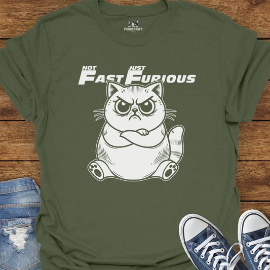 Not Fast Just Furious Cat T-Shirt
