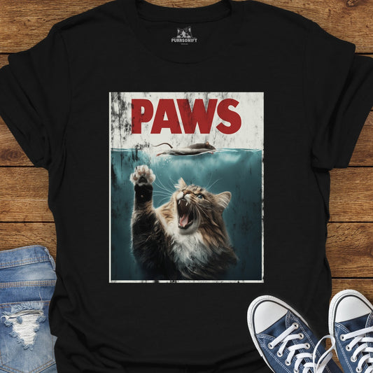 PAWS Movie Poster Cat T-Shirt