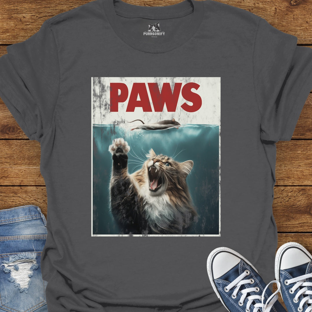 PAWS Movie Poster Cat T-Shirt