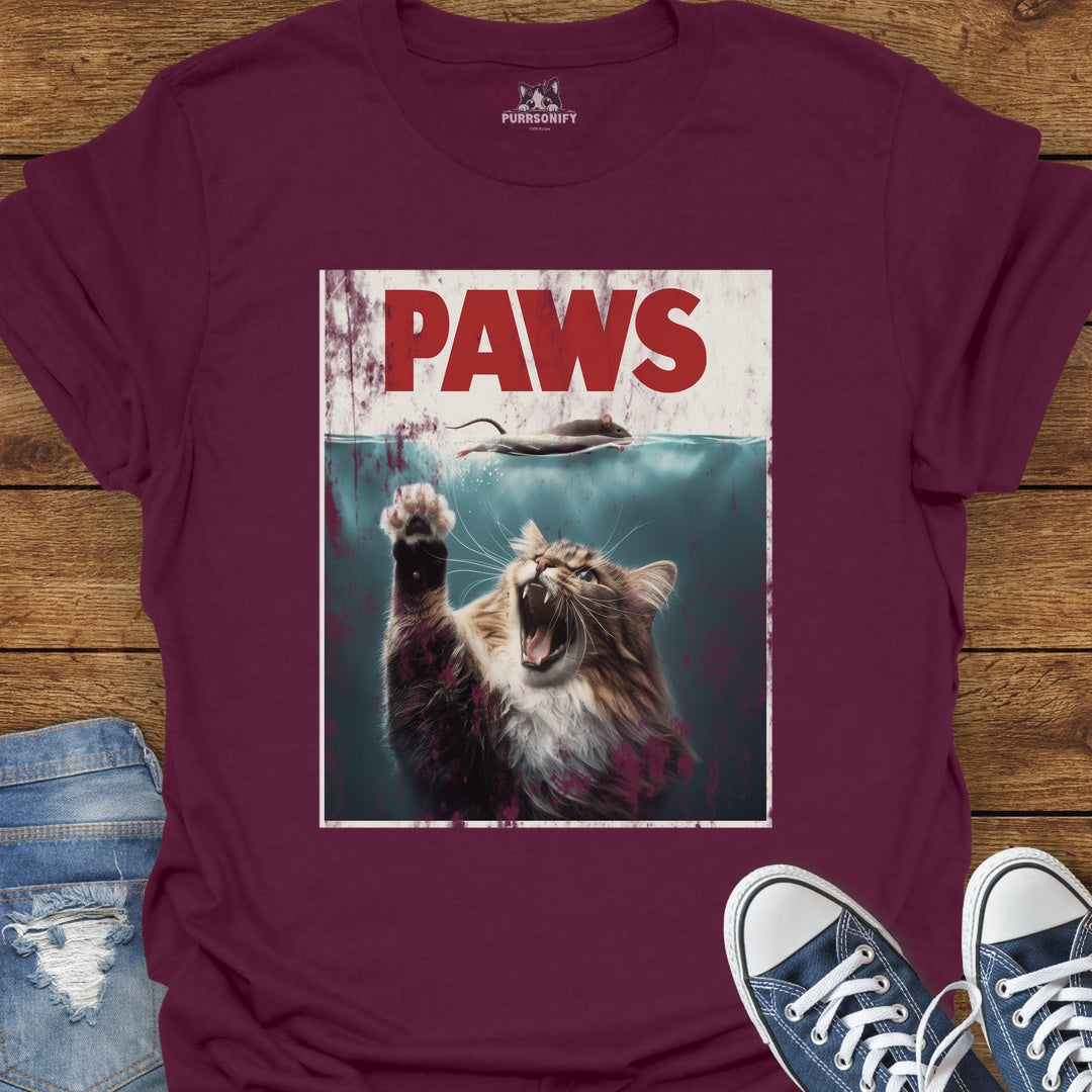 PAWS Movie Poster Cat T-Shirt