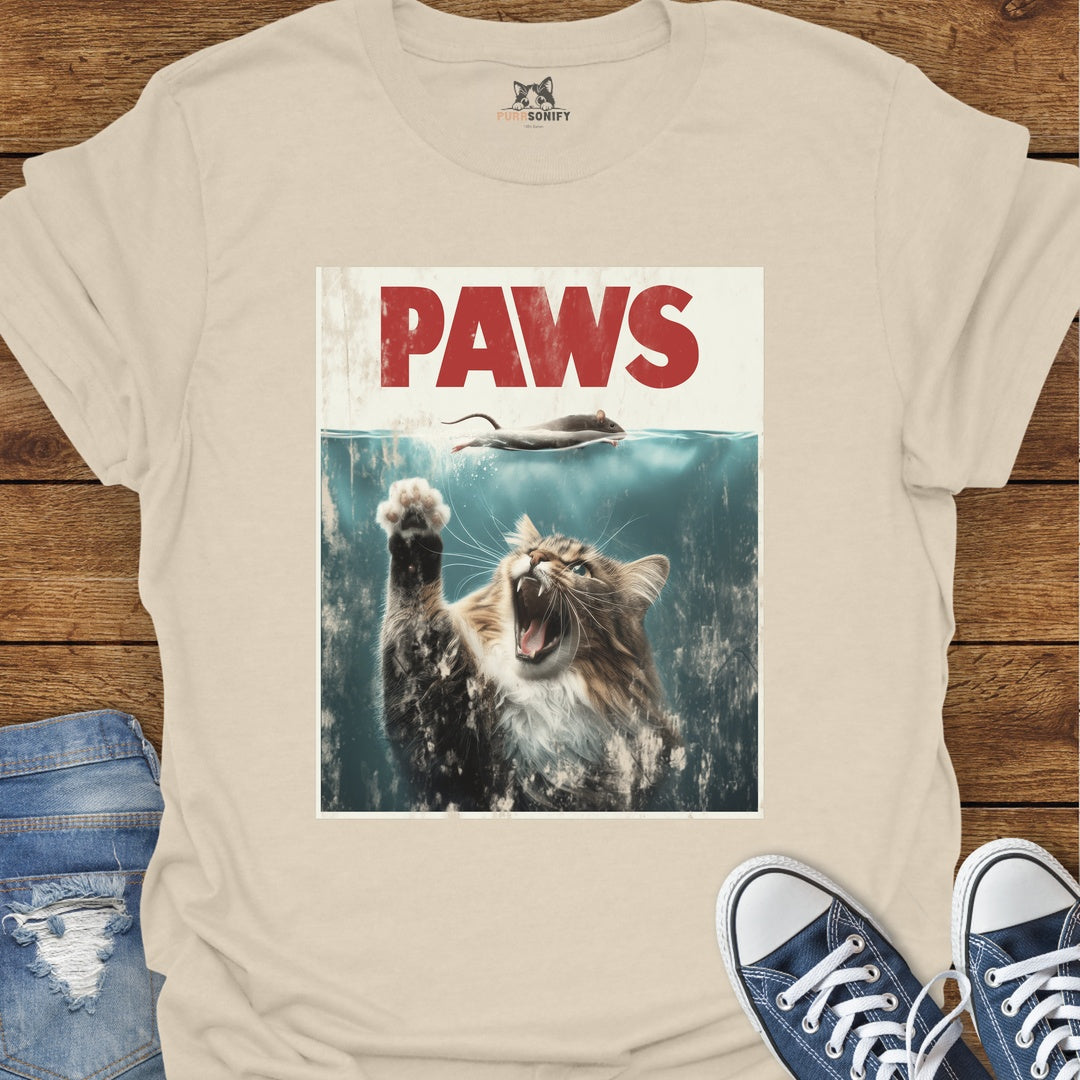 PAWS Movie Poster Cat T-Shirt