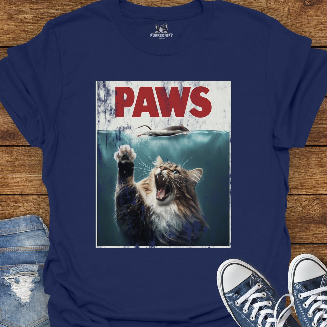 PAWS Movie Poster Cat T-Shirt
