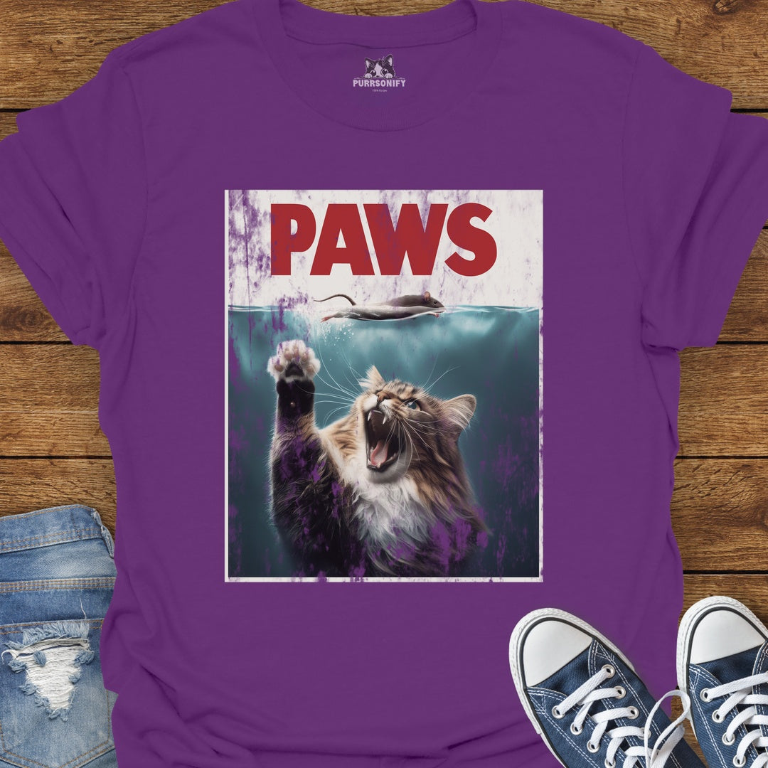 PAWS Movie Poster Cat T-Shirt