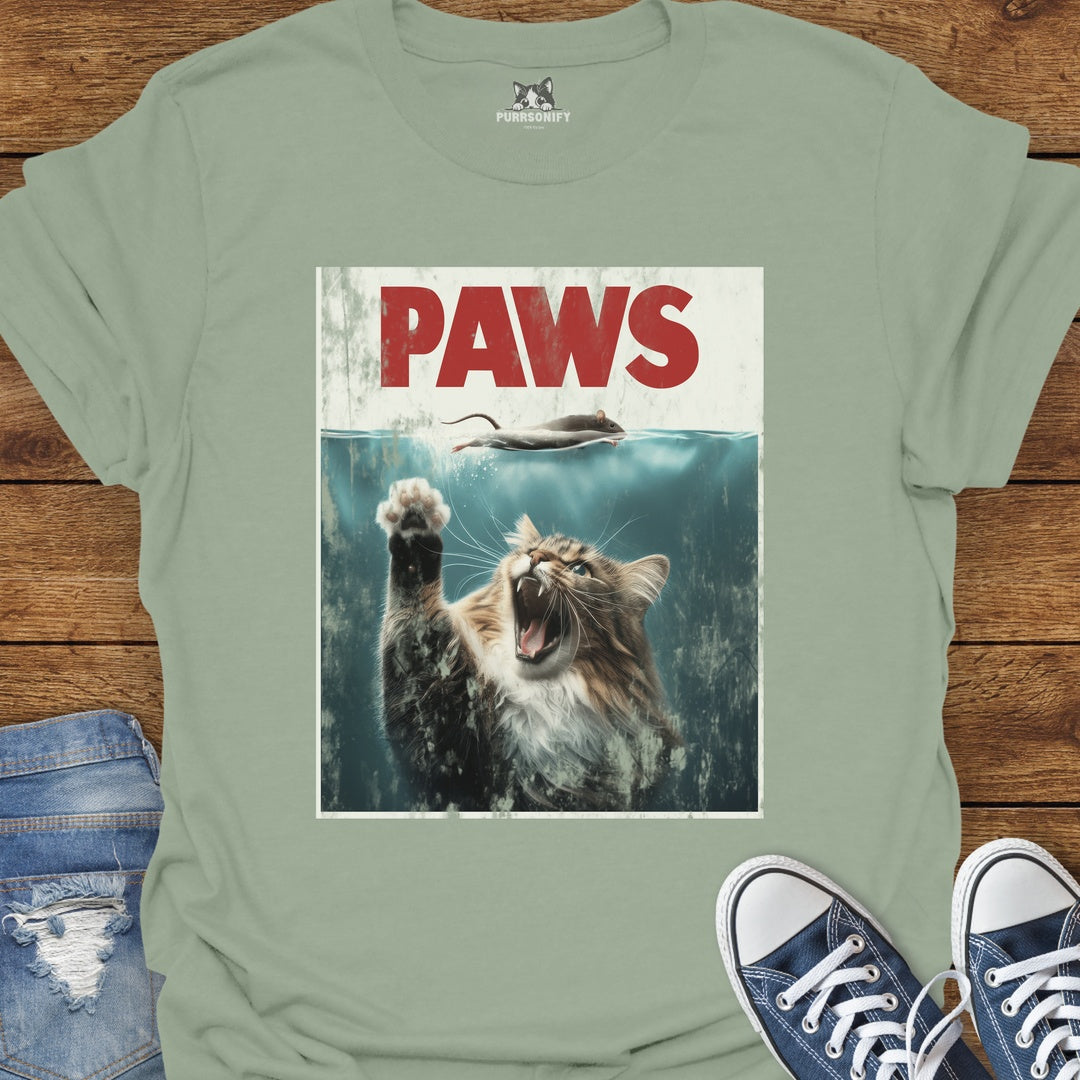 PAWS Movie Poster Cat T-Shirt