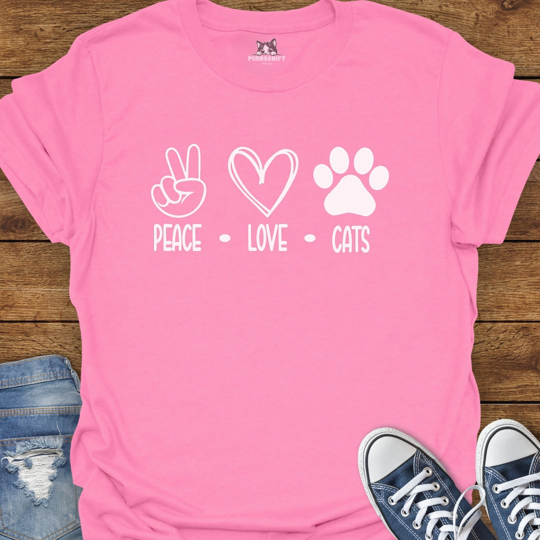 Peace Love Cats T-Shirt