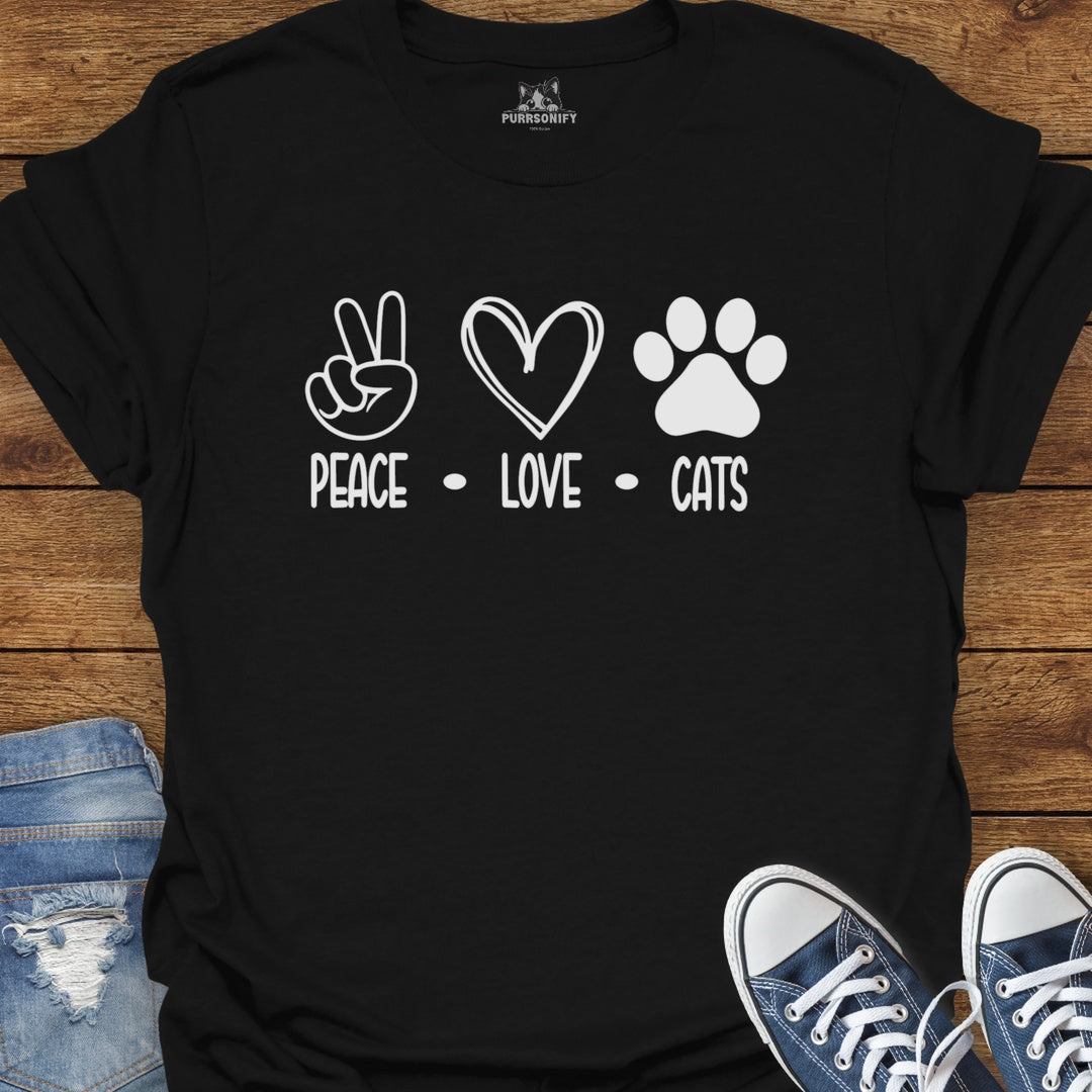 Peace Love Cats T-Shirt