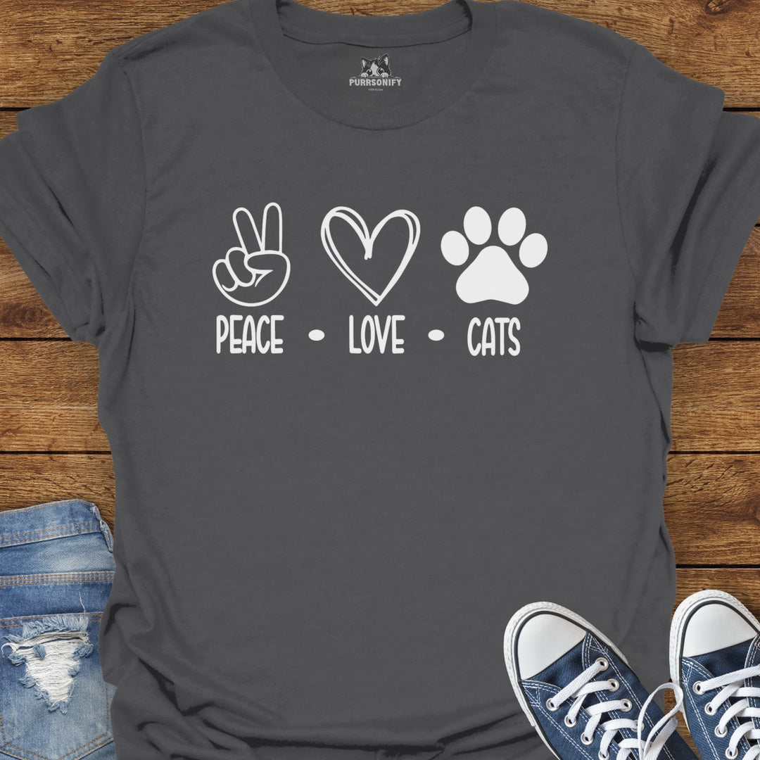 Peace Love Cats T-Shirt