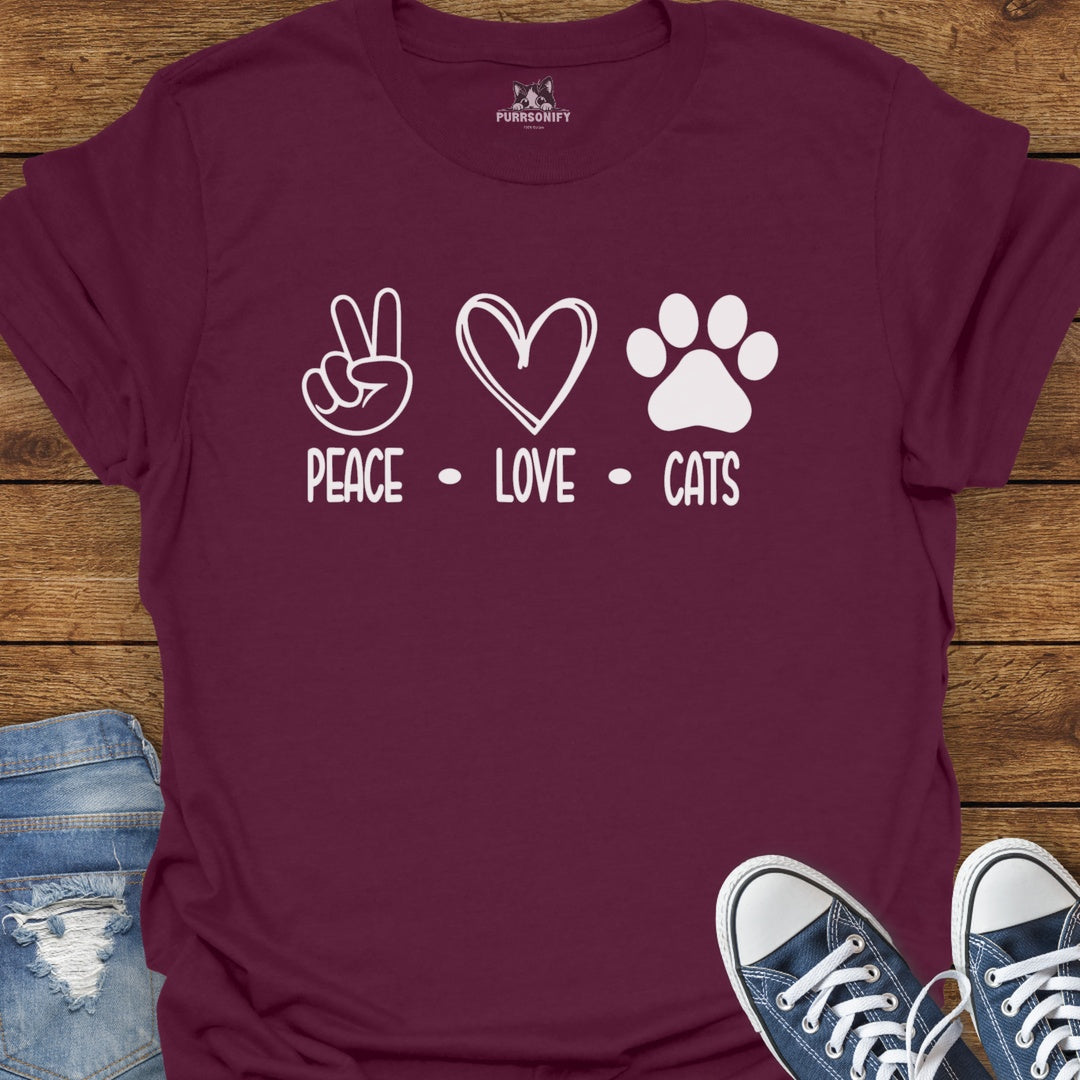 Peace Love Cats T-Shirt