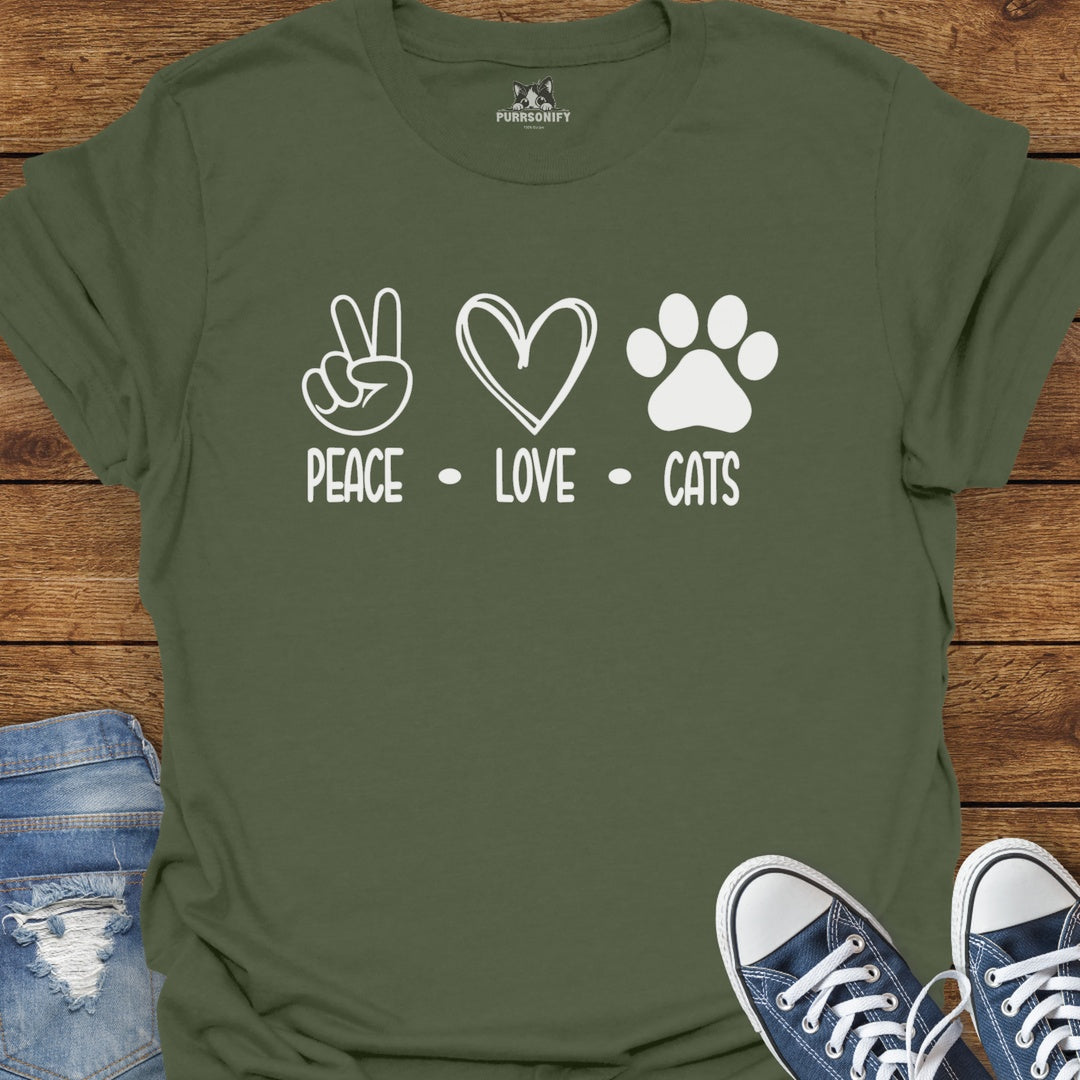 Peace Love Cats T-Shirt