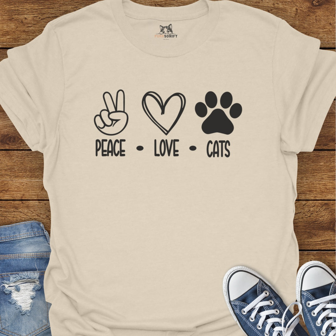 Peace Love Cats T-Shirt