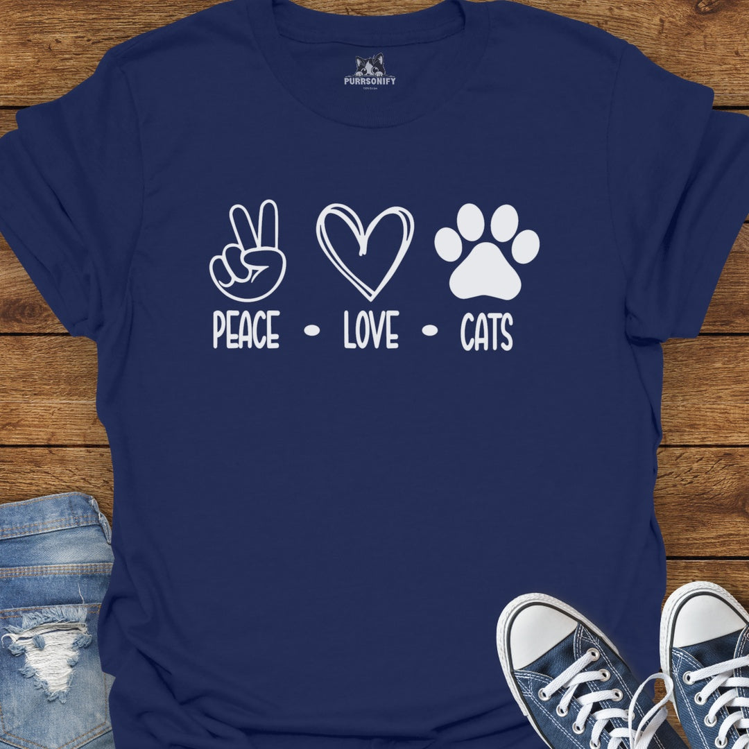 Peace Love Cats T-Shirt
