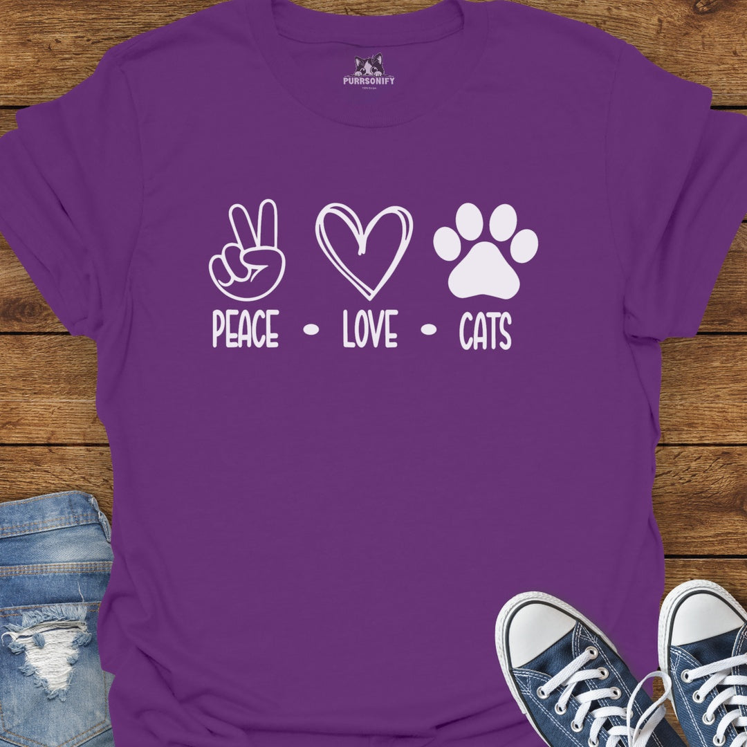 Peace Love Cats T-Shirt