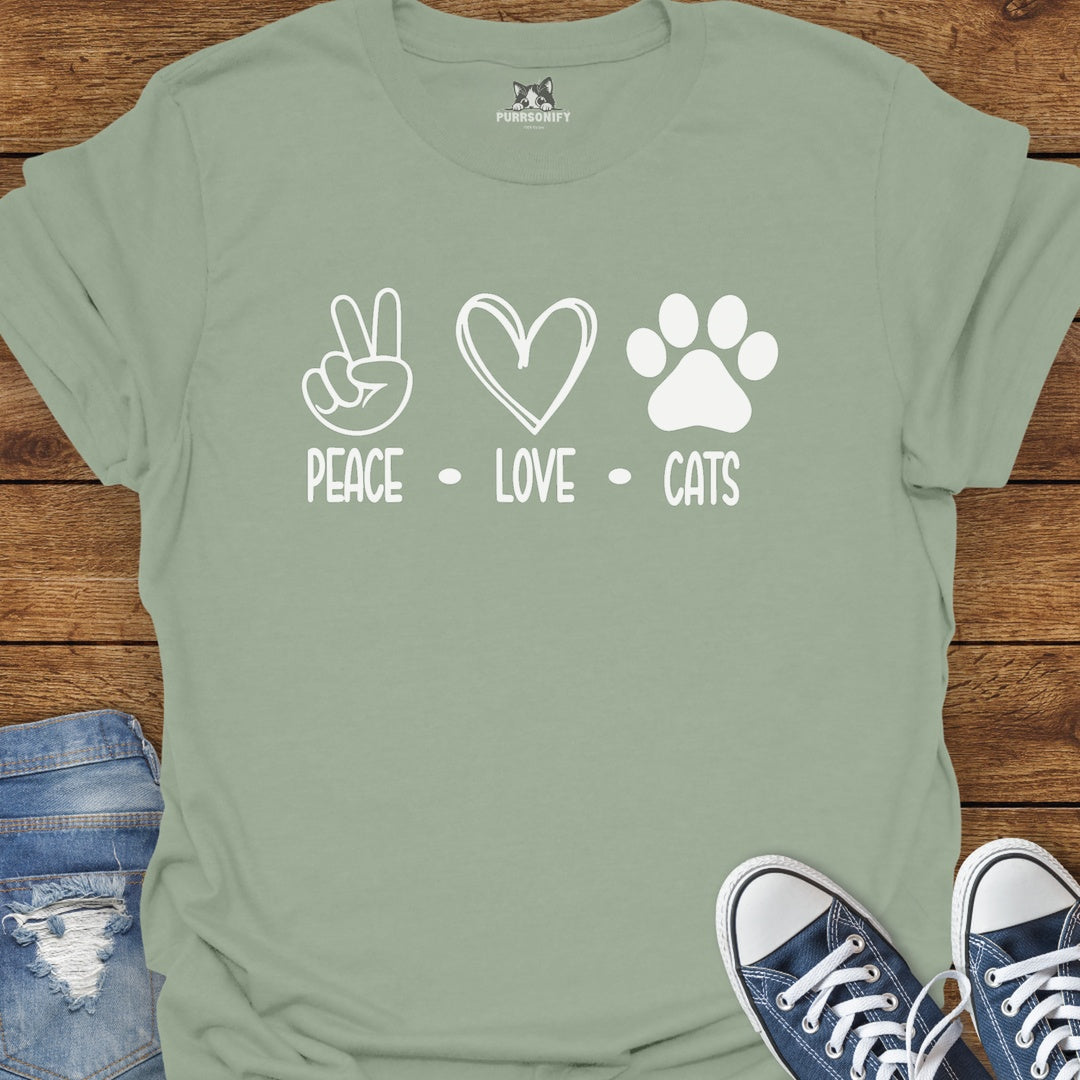 Peace Love Cats T-Shirt