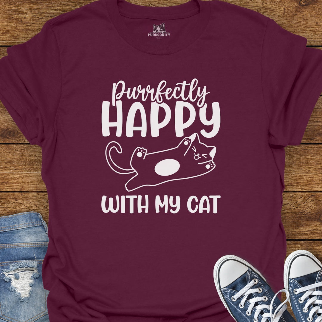 Purrfectly Happy With My Cat T-Shirt