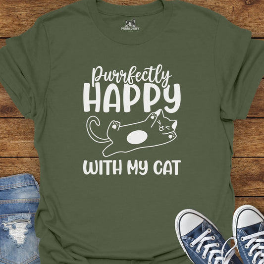 Purrfectly Happy With My Cat T-Shirt