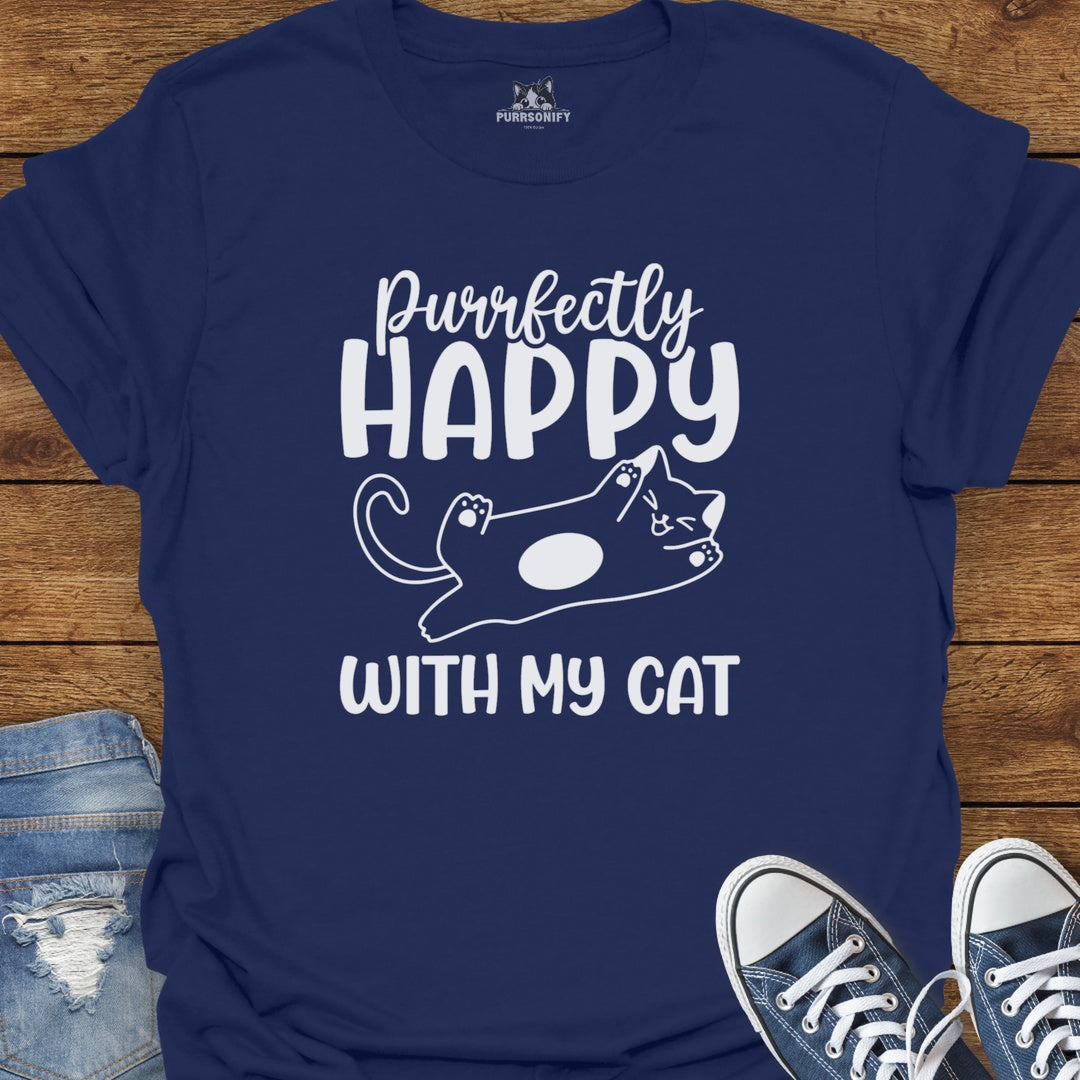 Purrfectly Happy With My Cat T-Shirt