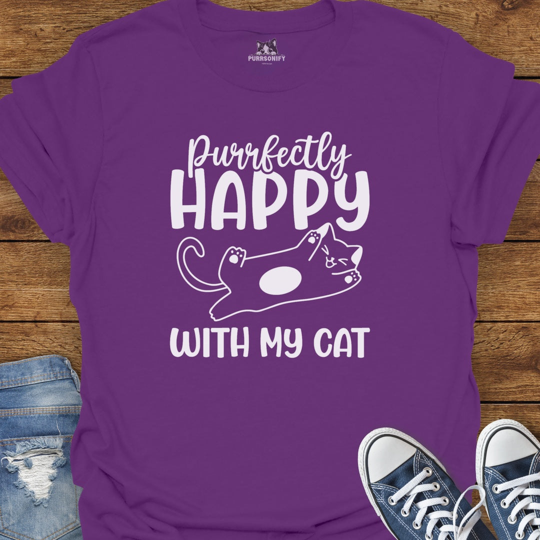 Purrfectly Happy With My Cat T-Shirt