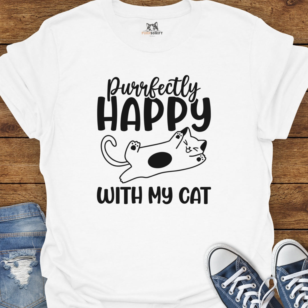 Purrfectly Happy With My Cat T-Shirt